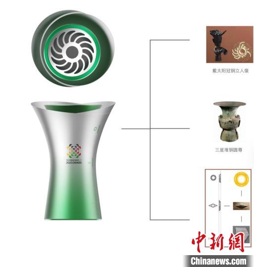 成都世运会火炬传递首次亮相 三星堆金沙元素惊